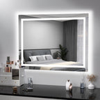 Specchio da bagno antiappannamento retroilluminato RGB e frontale a LED
