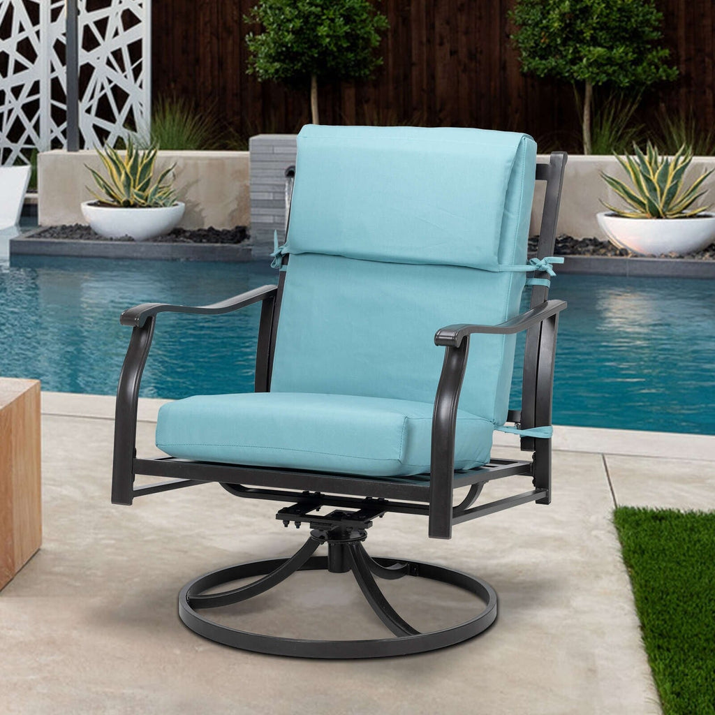 Set di 4 cuscini per sedia con schienale alto Aoodor Patio, 46x21x4 pollici (solo cuscini)
