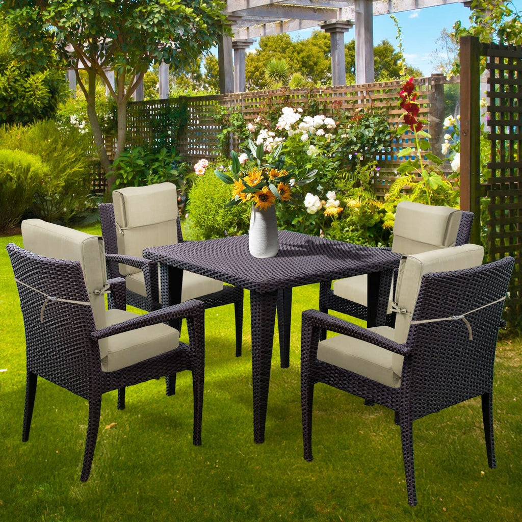 Set di 4 cuscini per sedia con schienale alto Aoodor Patio, 46x21x4 pollici (solo cuscini)