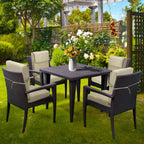 Set di 4 cuscini per sedia con schienale alto Aoodor Patio, 46x21x4 pollici (solo cuscini)