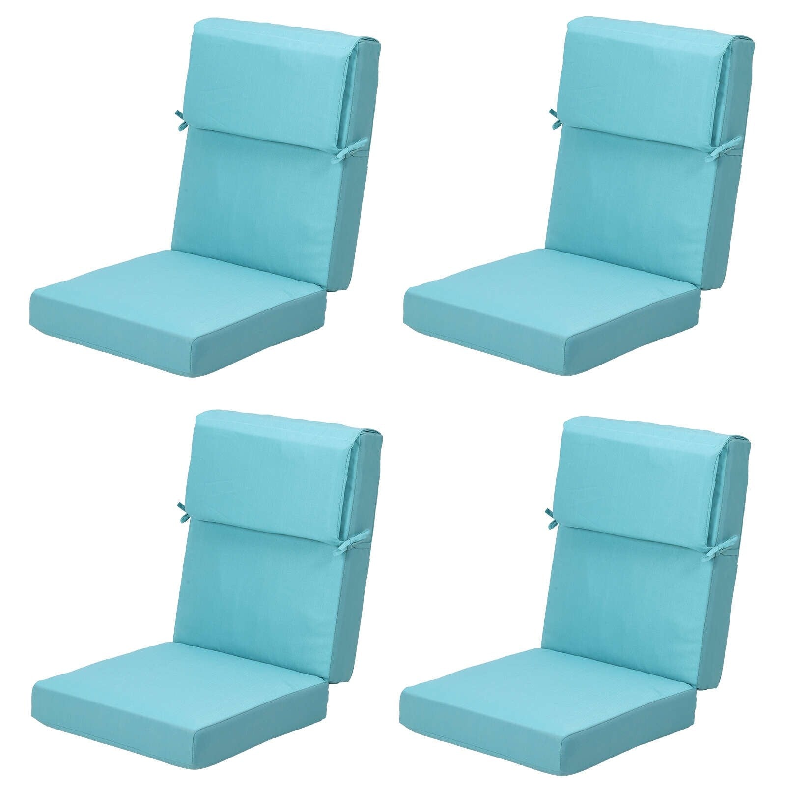 Set di 4 cuscini per sedia con schienale alto Aoodor Patio, 46x21x4 pollici (solo cuscini)