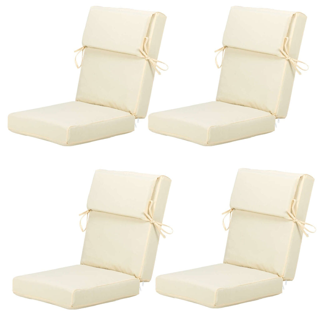 Set di 4 cuscini per sedia con schienale alto Aoodor Patio, 46x21x4 pollici (solo cuscini)