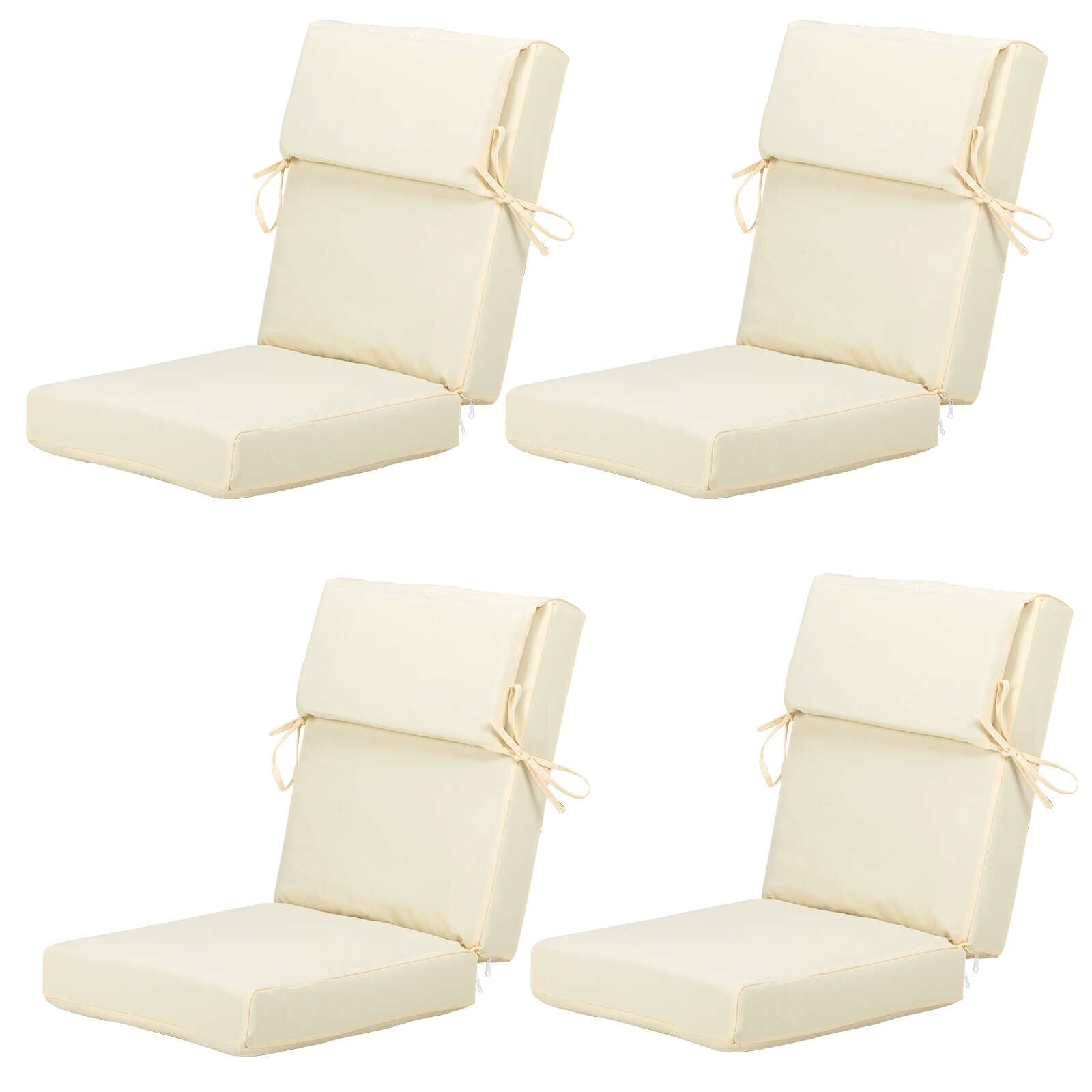Set di 4 cuscini per sedia con schienale alto Aoodor Patio, 46x21x4 pollici (solo cuscini)