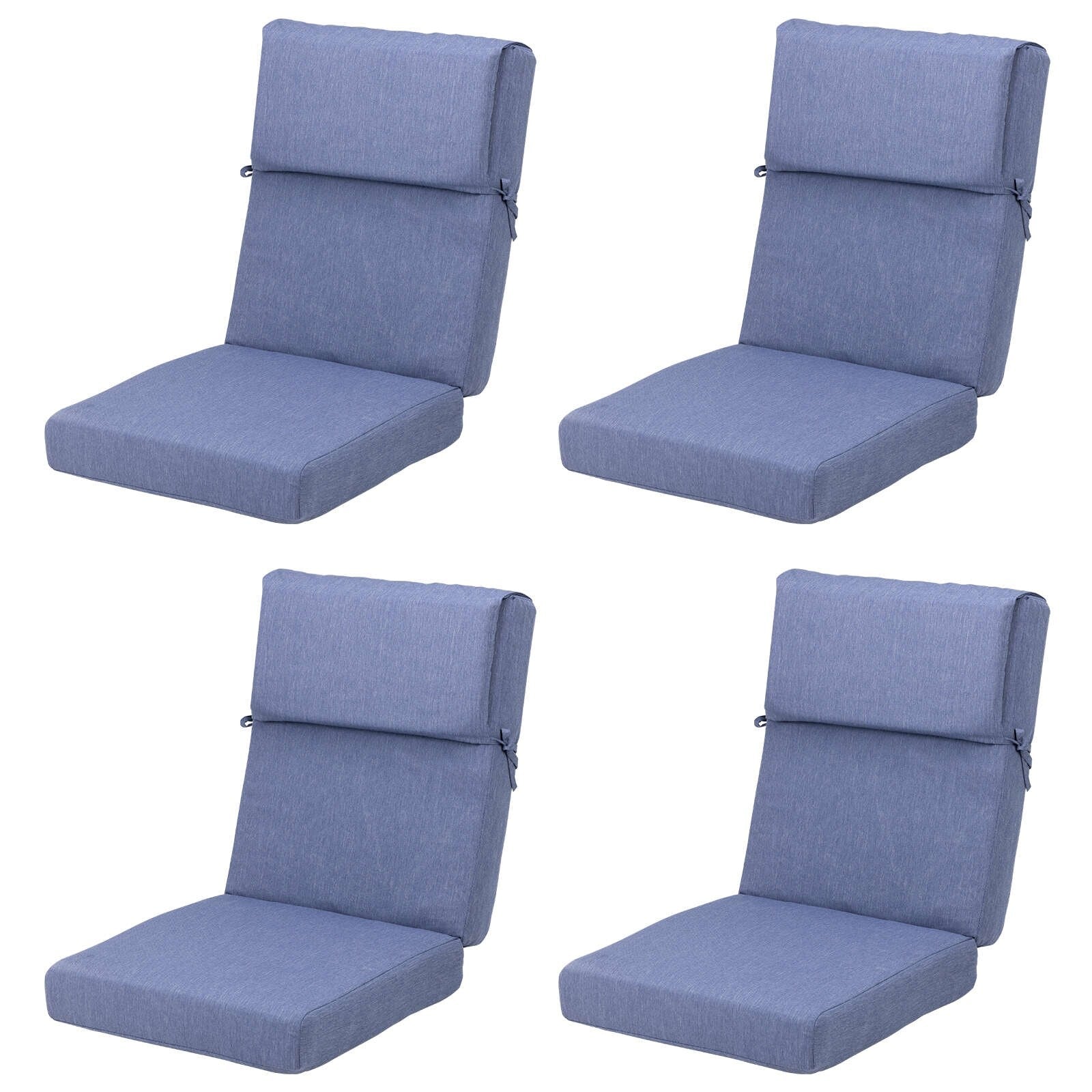 Set di 4 cuscini per sedia con schienale alto Aoodor Patio, 46x21x4 pollici (solo cuscini)