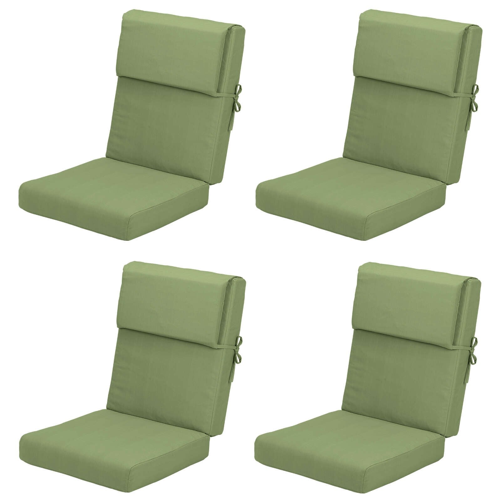 Set di 4 cuscini per sedia con schienale alto Aoodor Patio, 46x21x4 pollici (solo cuscini)