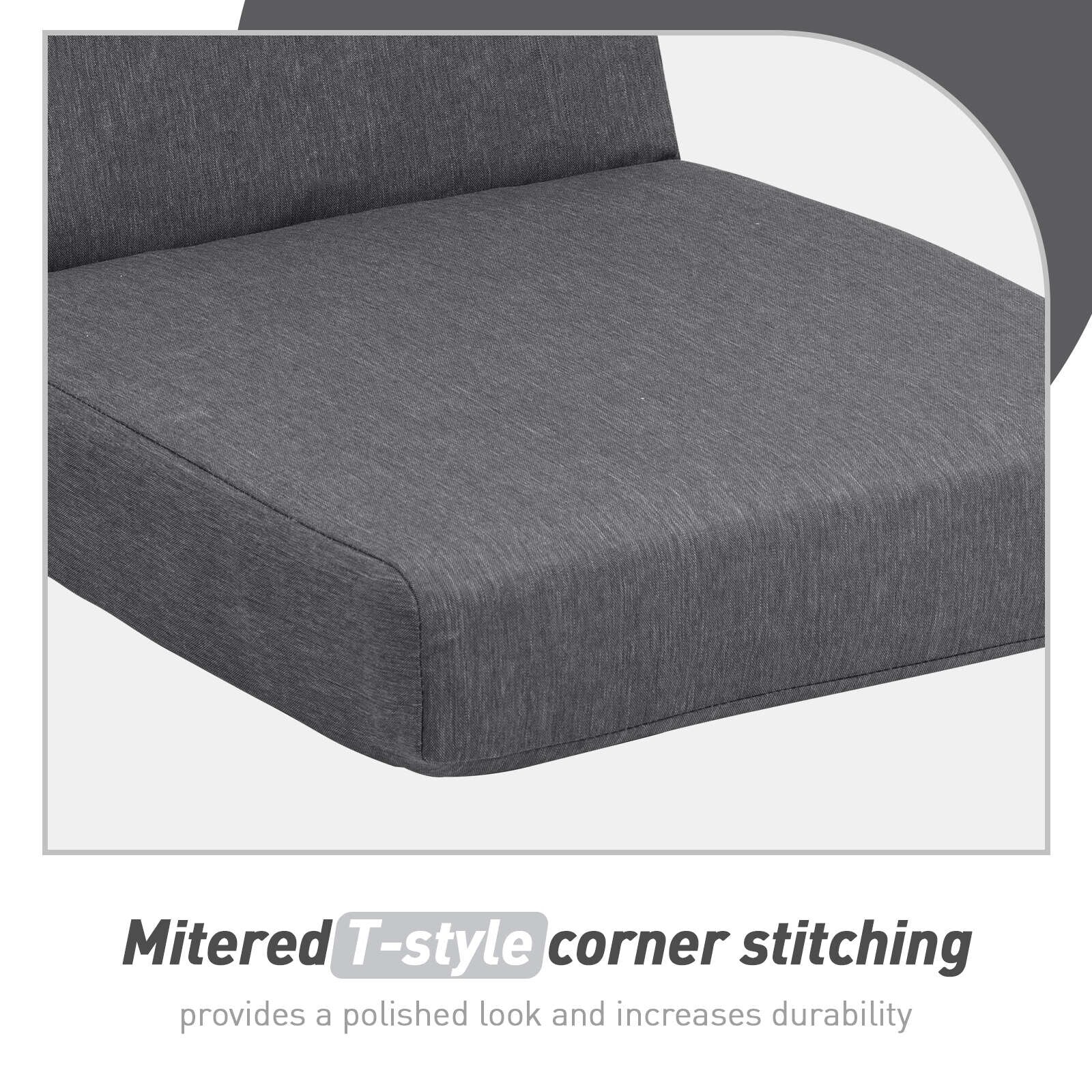 Set di 4 cuscini per sedia con schienale alto Aoodor Patio, 46x21x4 pollici (solo cuscini)