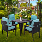 Set di 4 cuscini per sedia con schienale alto Aoodor Patio, 46x21x4 pollici (solo cuscini)