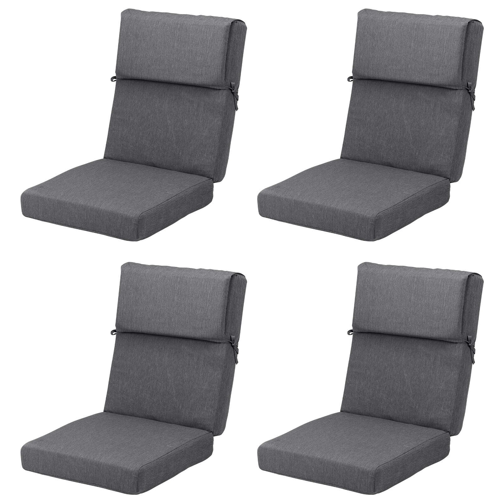 Set di 4 cuscini per sedia con schienale alto Aoodor Patio, 46x21x4 pollici (solo cuscini)