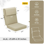 Set di 4 cuscini per sedia con schienale alto Aoodor Patio, 46x21x4 pollici (solo cuscini)