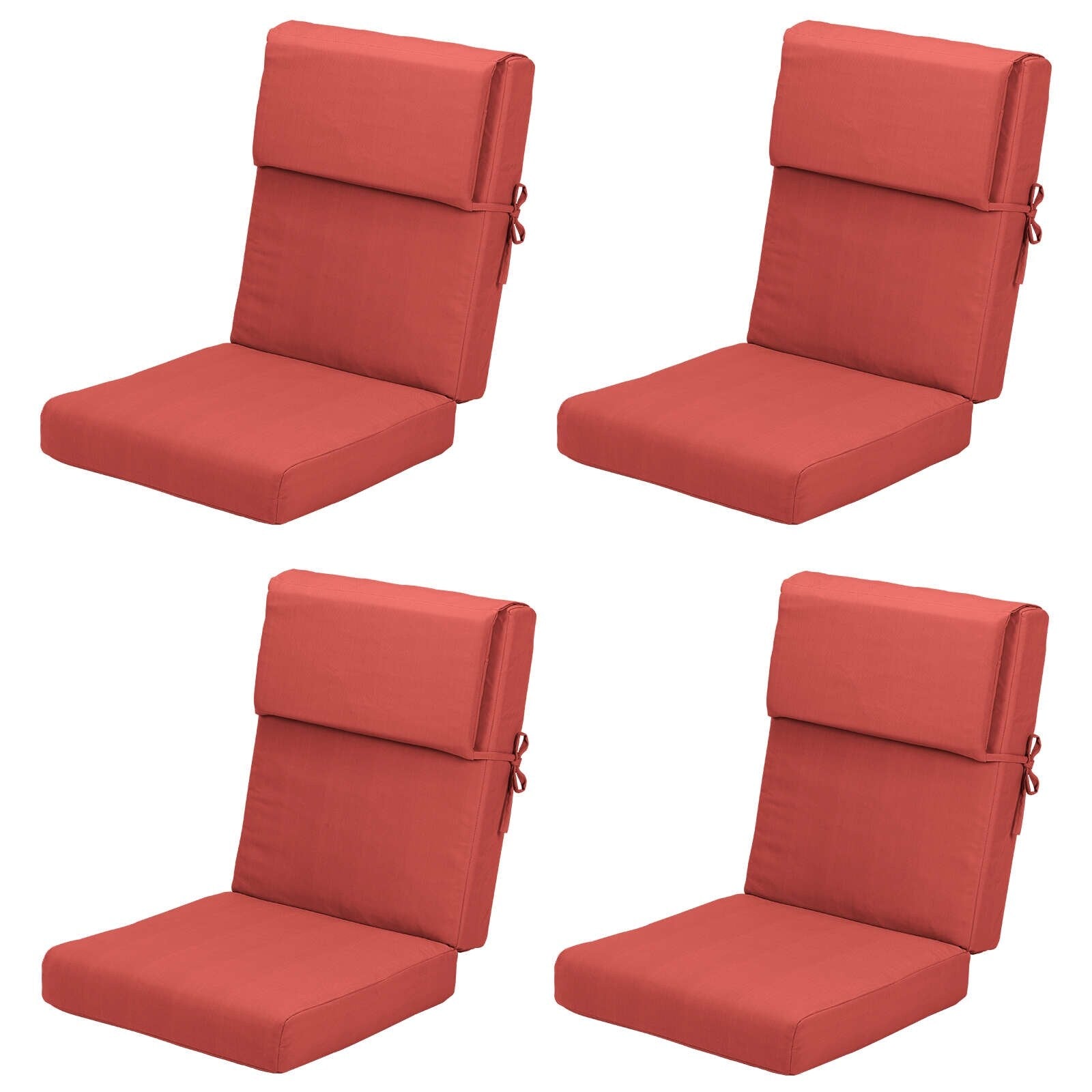 Set di 4 cuscini per sedia con schienale alto Aoodor Patio, 46x21x4 pollici (solo cuscini)