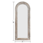 Specchio da terra a figura intera in legno anticato ad arco rustico Dovelina