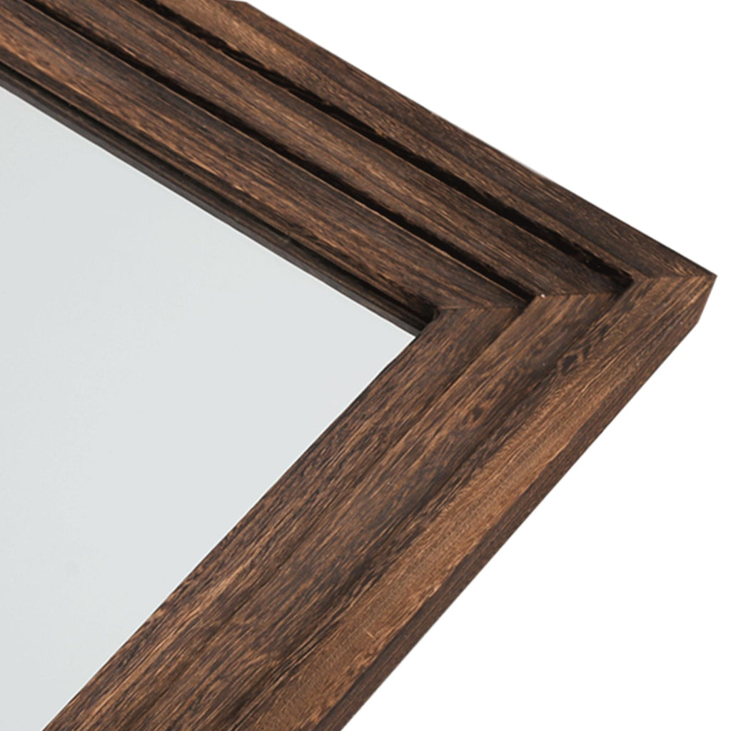 Specchio da terra a figura intera in legno anticato ad arco rustico Dovelina