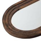 Specchio da terra a figura intera in legno anticato ad arco rustico Dovelina