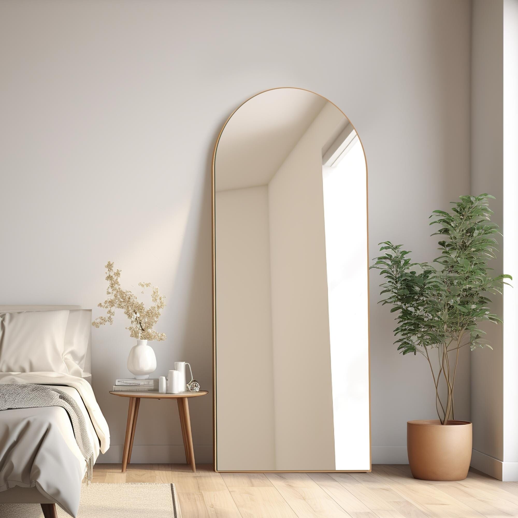 Specchio da terra e da parete a figura intera ad arco Dovelina