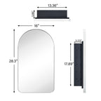 Mobiletto porta medicinali con cornice incassata TEHOME Aristes, specchio e ripiani regolabili