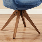 Poltrona girevole moderna Art Leon per ufficio domestico con gambe in legno