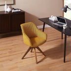 Poltrona girevole moderna Art Leon per ufficio domestico con gambe in legno