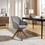 Poltrona girevole moderna Art Leon per ufficio domestico con gambe in legno