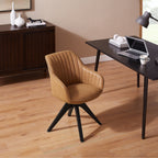 Poltrona girevole moderna Art Leon per ufficio domestico con gambe in legno