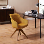 Poltrona girevole moderna Art Leon per ufficio domestico con gambe in legno