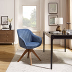 Poltrona girevole moderna Art Leon per ufficio domestico con gambe in legno