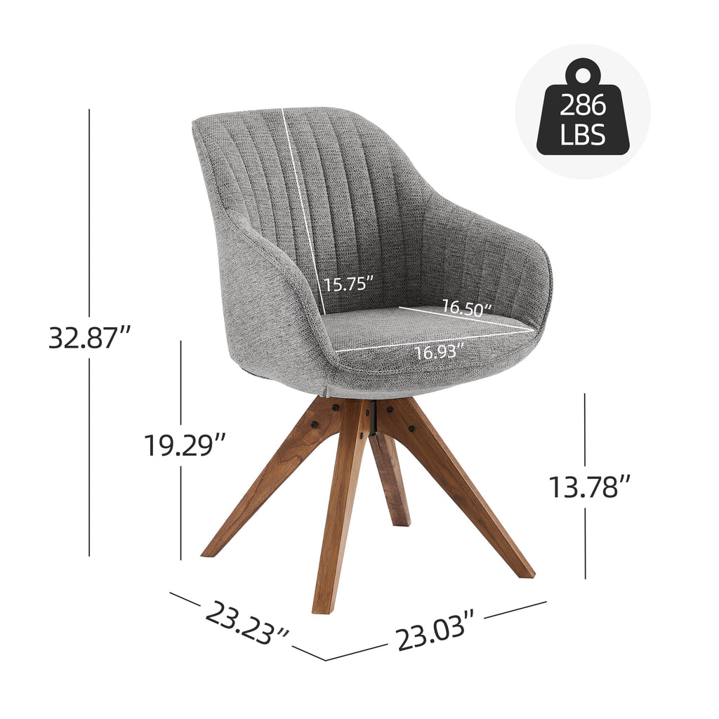 Poltrona girevole moderna Art Leon per ufficio domestico con gambe in legno