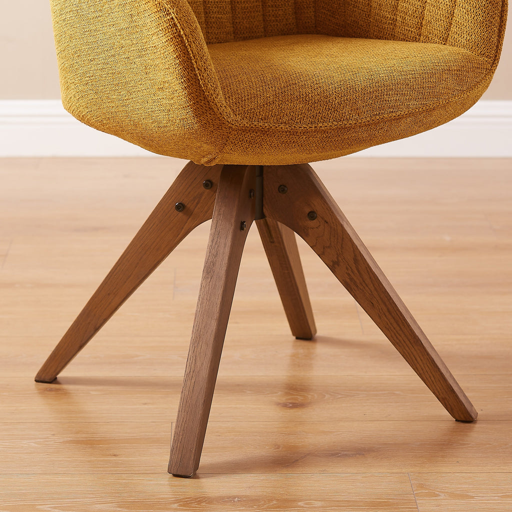 Poltrona girevole moderna Art Leon per ufficio domestico con gambe in legno