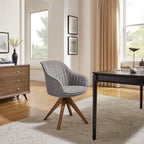 Poltrona girevole moderna Art Leon per ufficio domestico con gambe in legno