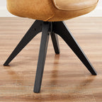 Poltrona girevole moderna Art Leon per ufficio domestico con gambe in legno