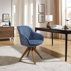 Poltrona girevole moderna Art Leon per ufficio domestico con gambe in legno