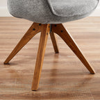 Poltrona girevole moderna Art Leon per ufficio domestico con gambe in legno