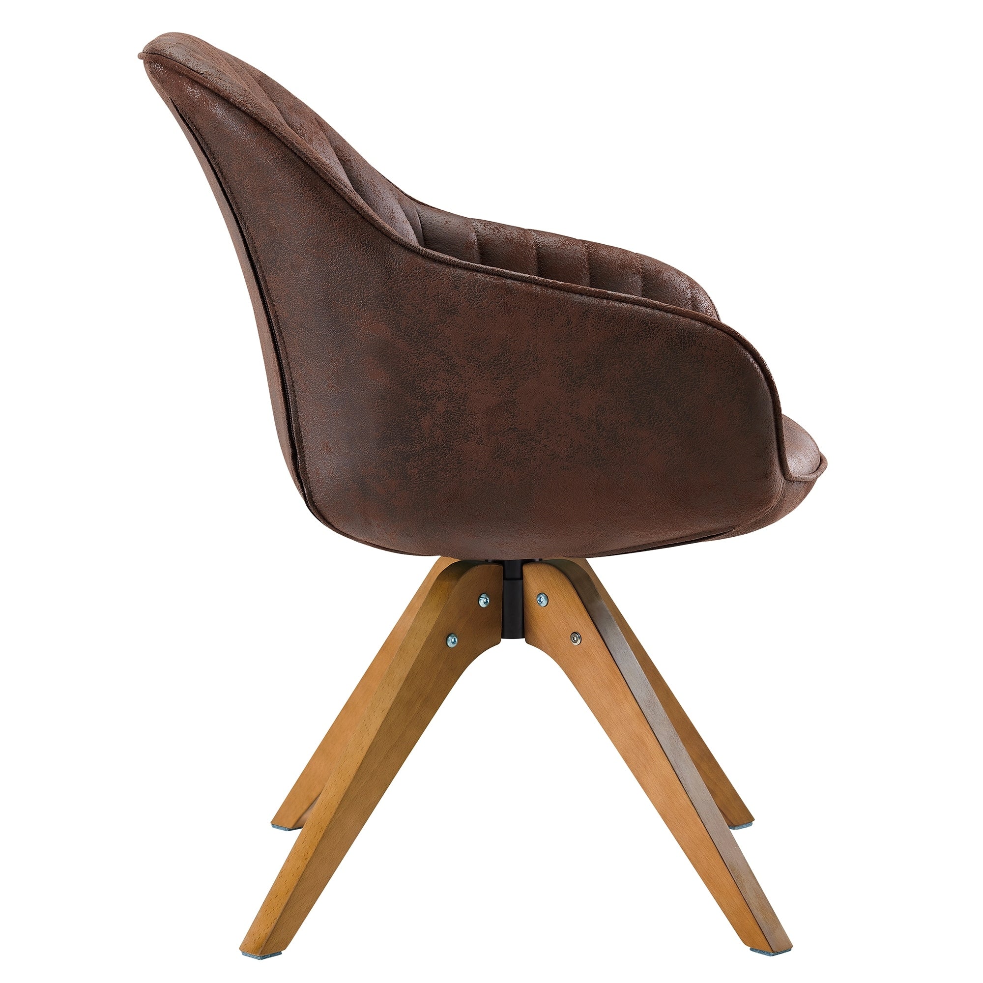 Poltrona girevole moderna Art Leon per ufficio domestico con gambe in legno