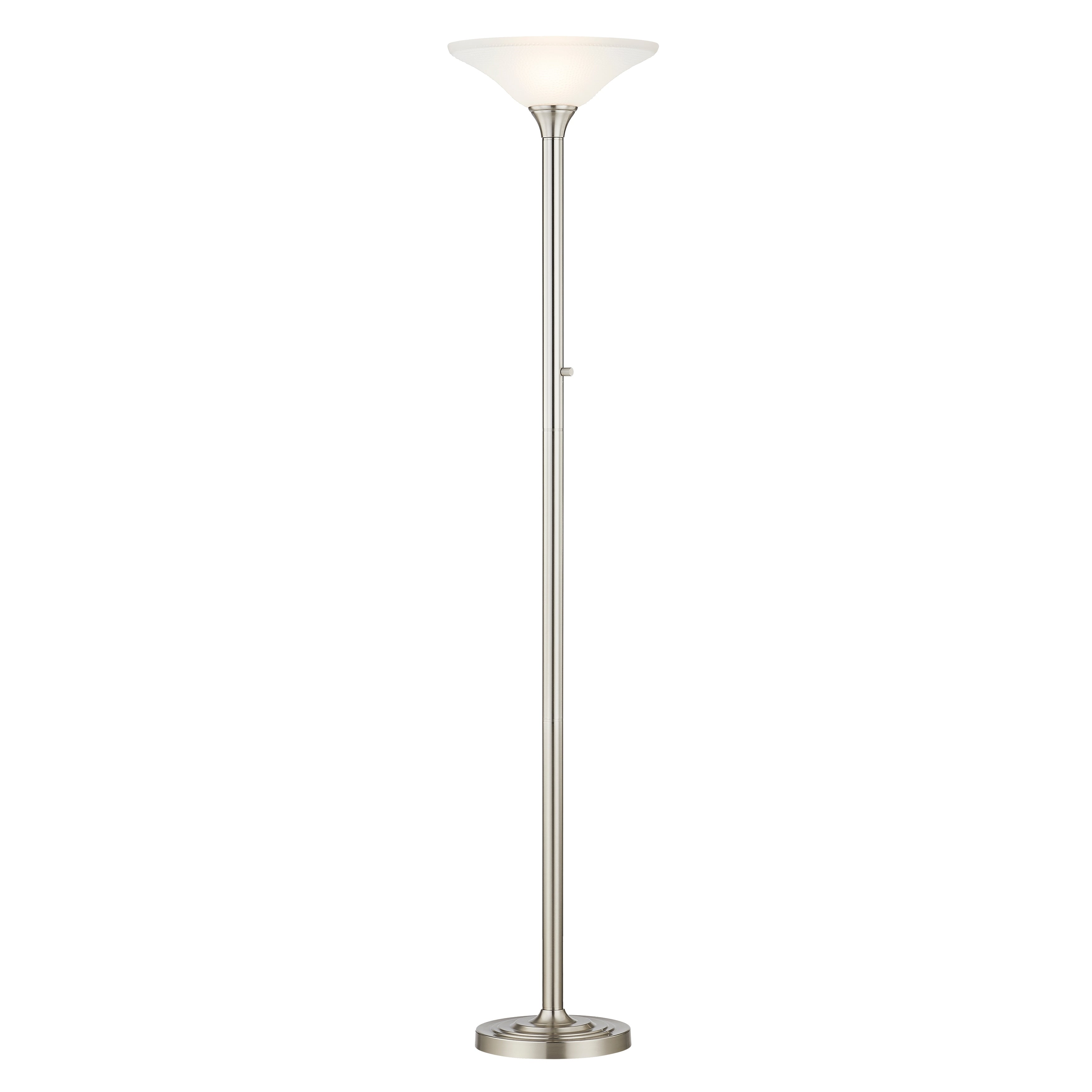 Lampada da terra Artiva USA 71 LED Torchiere con paralumi in vetro martellato - 71