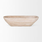 Ciotola Athena Extra Large Oblong in legno di recupero nero-marrone - 26,0 L x 10,0 W x 7,0 H