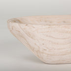 Ciotola Athena Extra Large Oblong in legno di recupero nero-marrone - 26,0 L x 10,0 W x 7,0 H