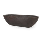 Ciotola Athena Extra Large Oblong in legno di recupero nero-marrone - 26,0 L x 10,0 W x 7,0 H