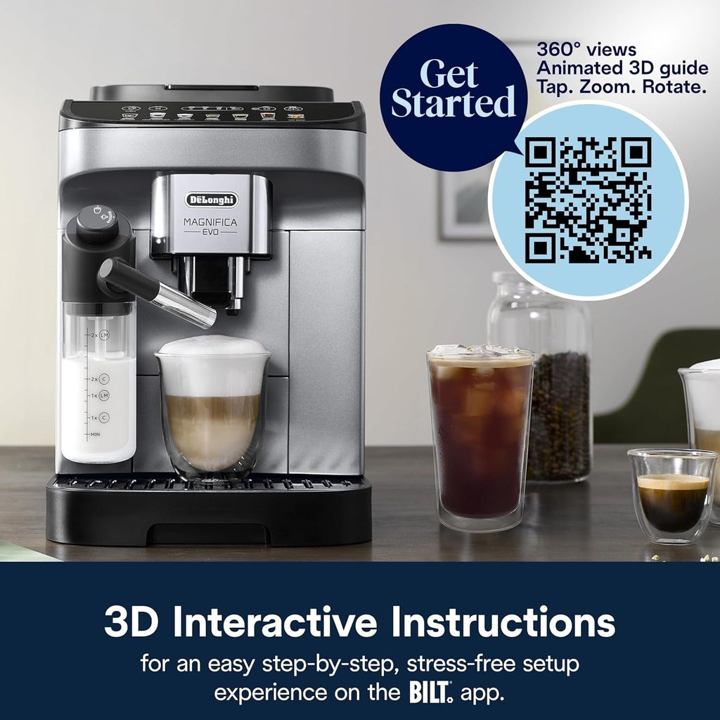 Macchina per caffè espresso automatica con montalatte automatico, macinacaffè integrato, ECAM29084SB