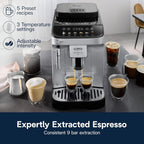 Macchina per caffè espresso automatica con montalatte manuale, macinacaffè integrato, ECAM29043SB