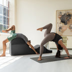 Chaise longue convertibile Avana Kami / Yoga e massaggio - Pouf 2 in 1 con poltrona yoga pieghevole nascosta, microvelluto - N/D