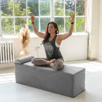 Chaise longue convertibile Avana Kami / Yoga e massaggio - Pouf 2 in 1 con poltrona yoga pieghevole nascosta, microvelluto - N/D