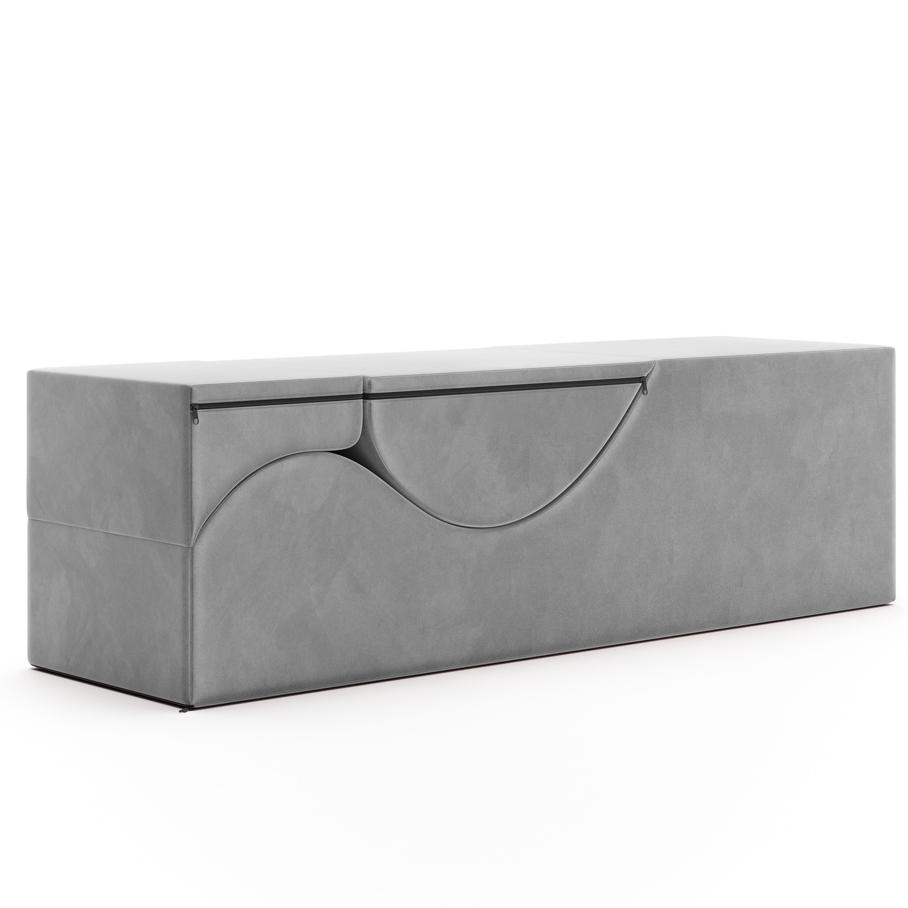 Chaise longue convertibile Avana Kami / Yoga e massaggio - Pouf 2 in 1 con poltrona yoga pieghevole nascosta, microvelluto - N/D