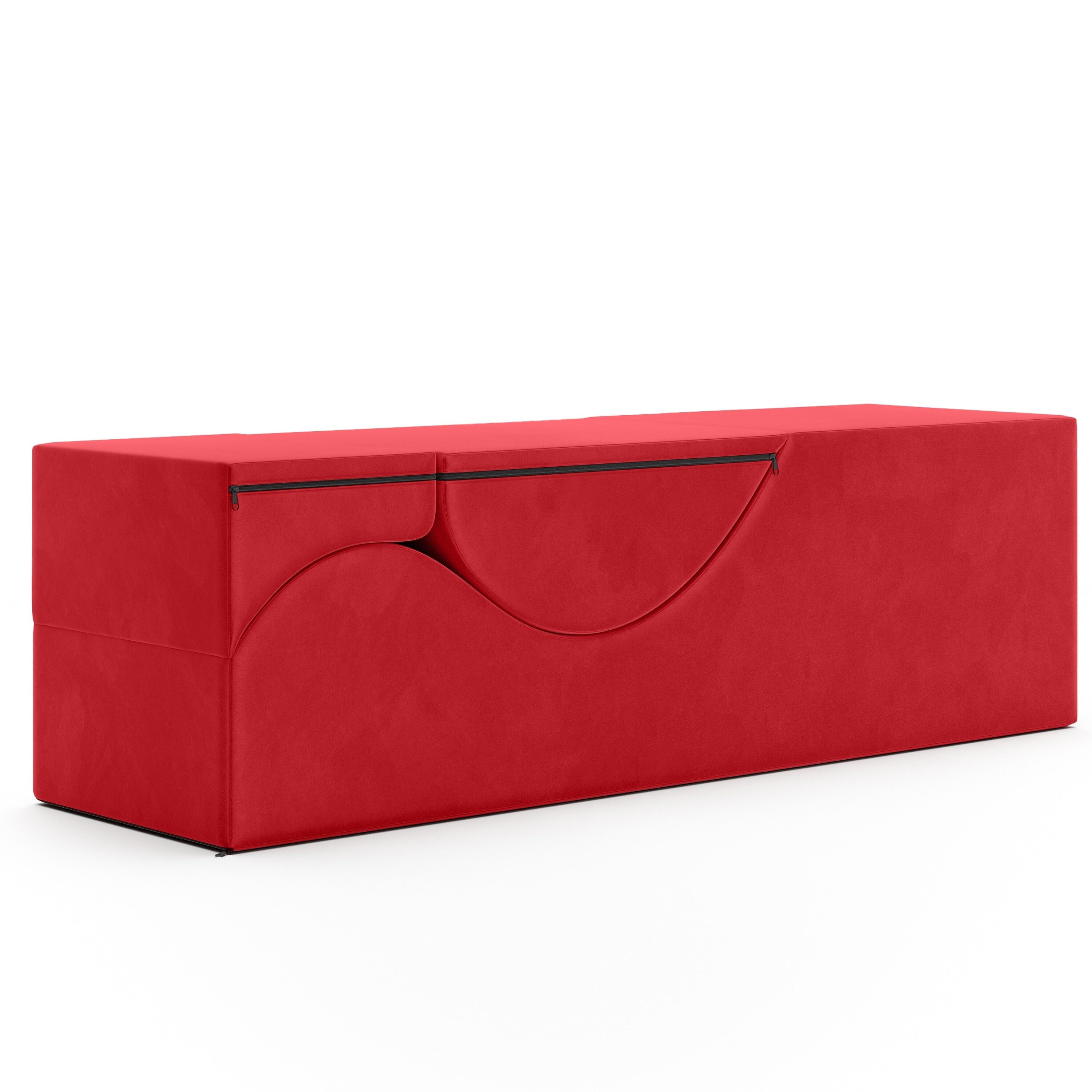 Chaise longue convertibile Avana Kami / Yoga e massaggio - Pouf 2 in 1 con poltrona yoga pieghevole nascosta, microvelluto - N/D