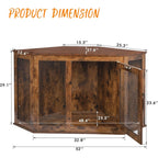BOSSIN Cuccia angolare per cani, cuccia in legno per cani da 44/52 pollici con rete, cuccia decorativa in legno per uso interno