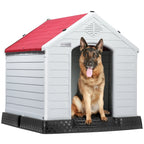 Cuccia per cani in plastica BOSSIN per cani di piccola e grande taglia, cuccia isolata per interni ed esterni, rifugio per cuccioli con pavimento rialzato