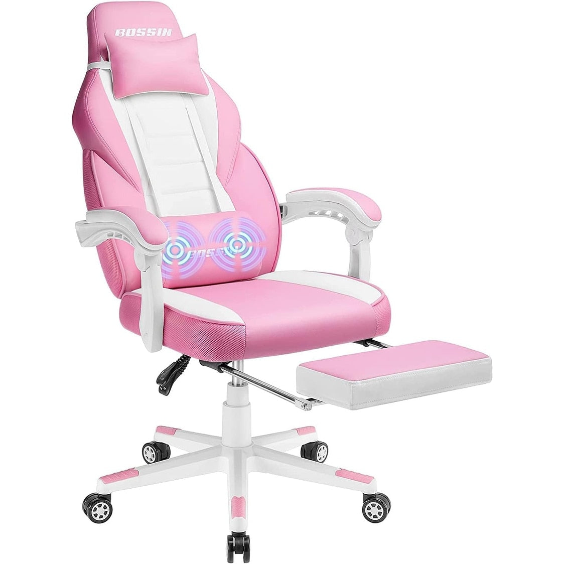 Sedia da gioco BOSSIN Racing Style, sedia da gioco alta e robusta da 300 libbre, sedia per computer con schienale alto