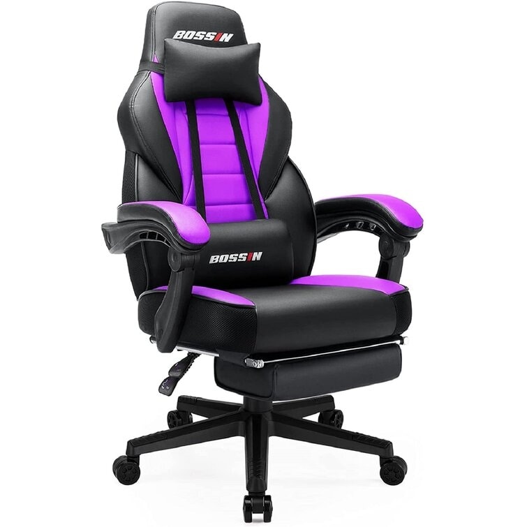 Sedia da gioco BOSSIN Racing Style, sedia da gioco alta e robusta da 300 libbre, sedia per computer con schienale alto