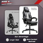 Sedia da gioco BOSSIN Racing Style, sedia da gioco alta e robusta da 300 libbre, sedia per computer con schienale alto