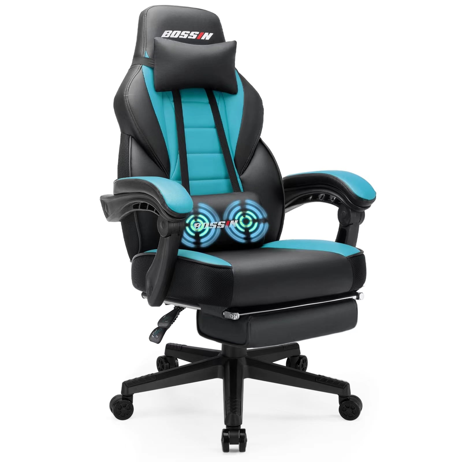 Sedia da gioco BOSSIN Racing Style, sedia da gioco alta e robusta da 300 libbre, sedia per computer con schienale alto