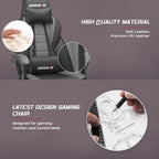 Sedia da gioco BOSSIN Racing Style, sedia da gioco alta e robusta da 300 libbre, sedia per computer con schienale alto