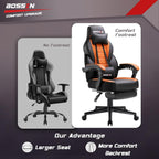 Sedia da gioco BOSSIN Racing Style, sedia da gioco alta e robusta da 300 libbre, sedia per computer con schienale alto